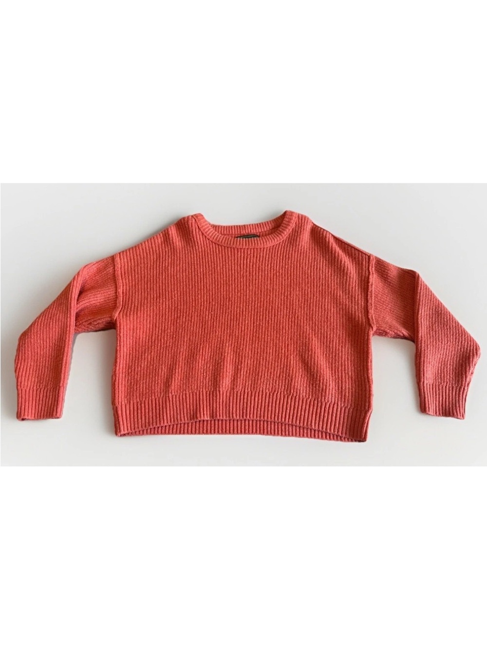 American Eagle Y2K Chunky Knit Oversized Sweater Size XL Coral Preppy Wool Blend